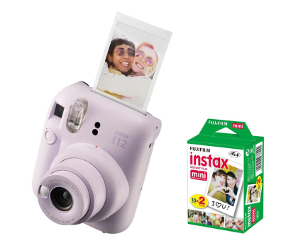 Aparat natychmiastowy Fujifilm Instax Mini 12 purpurowy + wkłady (20 zdjęć)